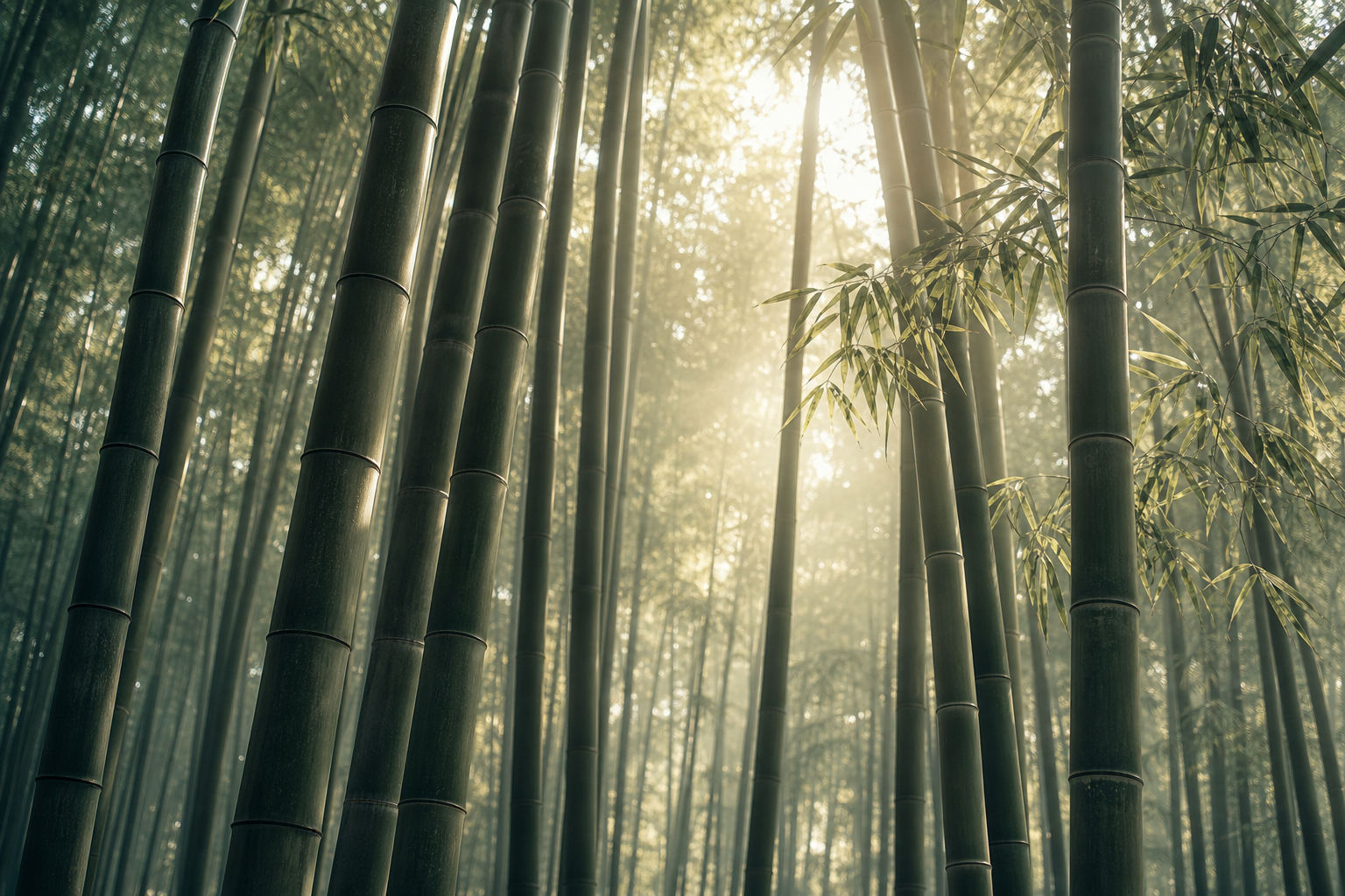Bambuseto controluce